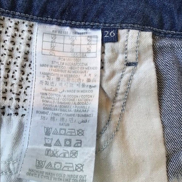 Guess Tie Dye Embellished Jean Fringe Shorts Size 26 - Picture 4 of 4